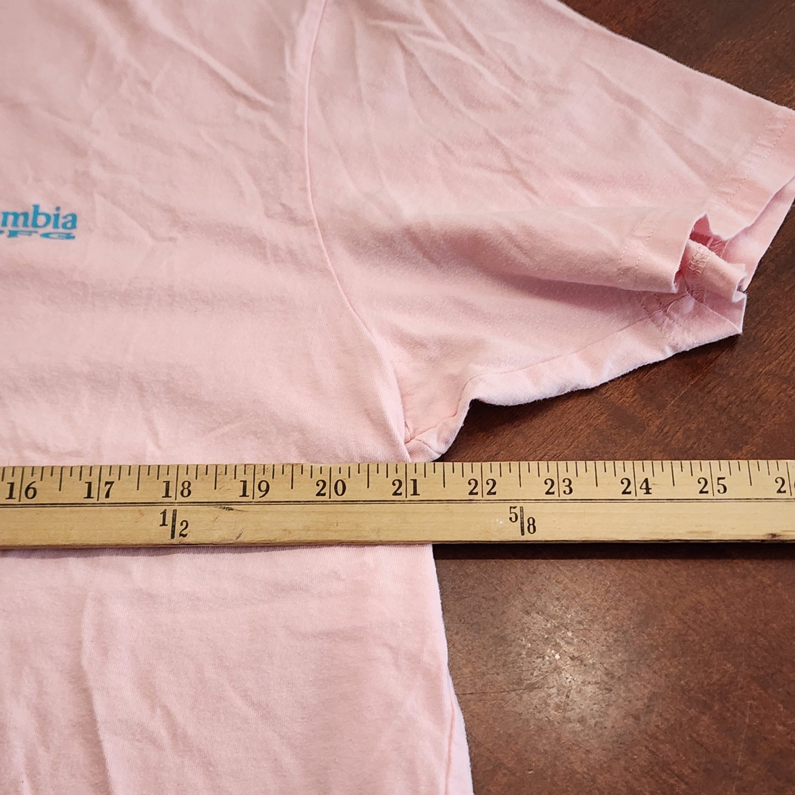 Columbia PFG Double Sided Graphic Pink Crew Neck T Shirt Sz XL Fish Marlin Gear gallery