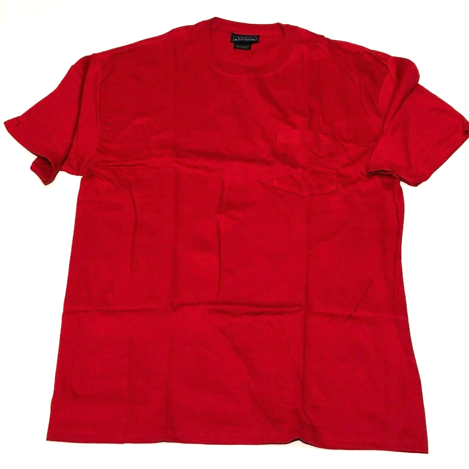 New Men's Red Basic Edition T-Shirt 100% Cotton-Front Pocket - Size Medium gallery
