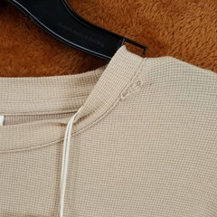 NN07 Shirt Mens Small Tan Pullover Crew Long Sleeve Thermal Knit CLIVE $110