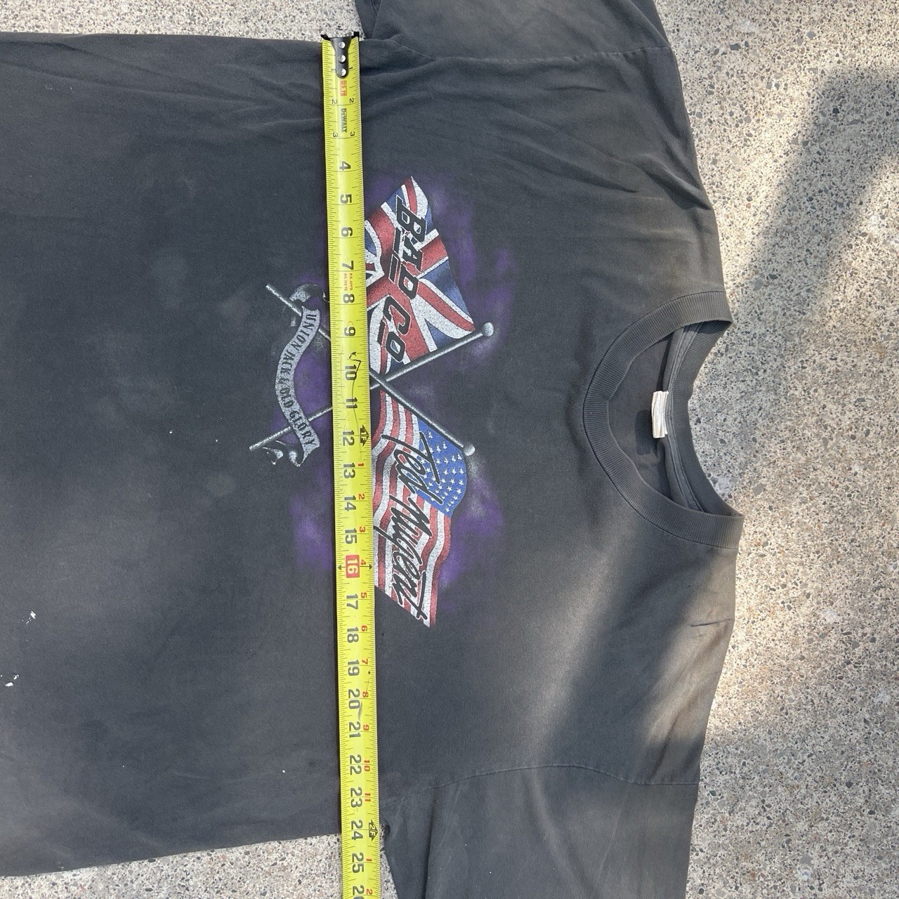 Vintage Bad Co Ted Nugent Band Tour T-Shirt Size L Distressed Faded Grunge gallery