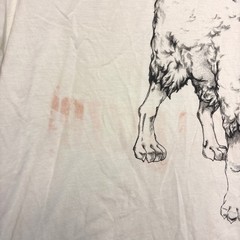 Garbstore x Mighty Healthy Wolf Graphic T-Shirt Mens XL White Short Sleeve