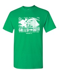 Religious Christian Soldier Cross Called For Duty Army Lord Men’s Tee Shirt 1390