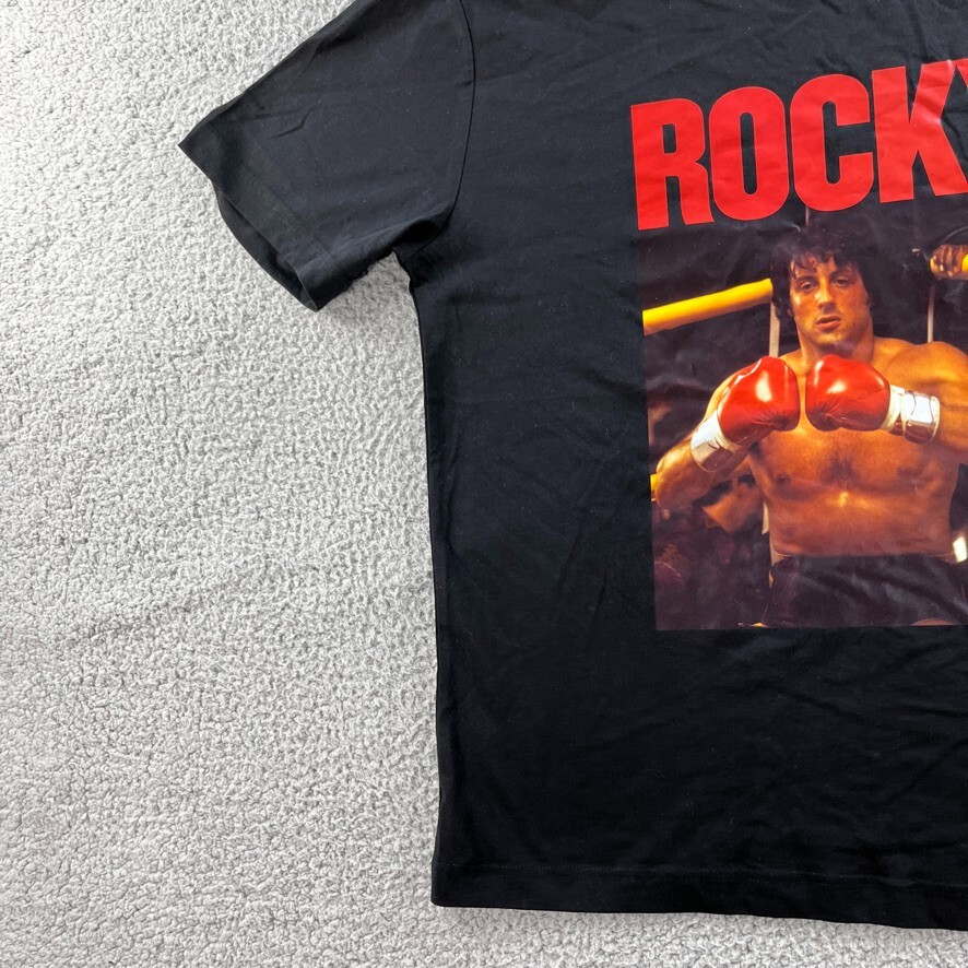 NEW Rocky T Shirt Mens Medium Black Graphic Tee Topman Sylvester Stallone Boxing gallery