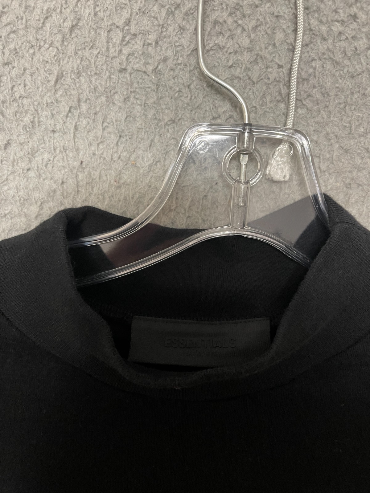 Fear of God Essentials Shirt Mens Small Black Logo Oversized Boxy Crew Tee gallery