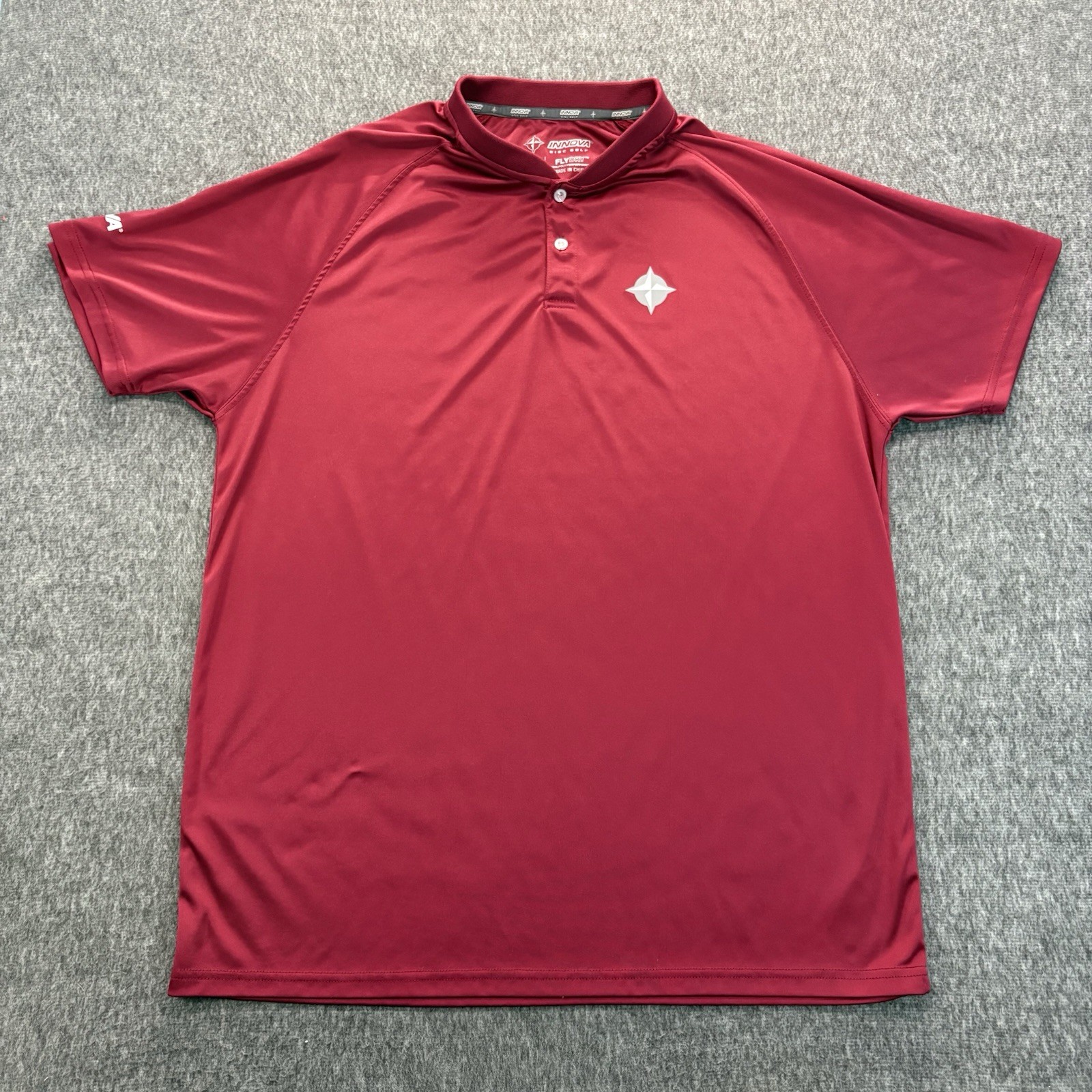Innova Disc Golf Fly Dry Frisbee Shirt Men XL Lightweight Stretch Blade Collar gallery