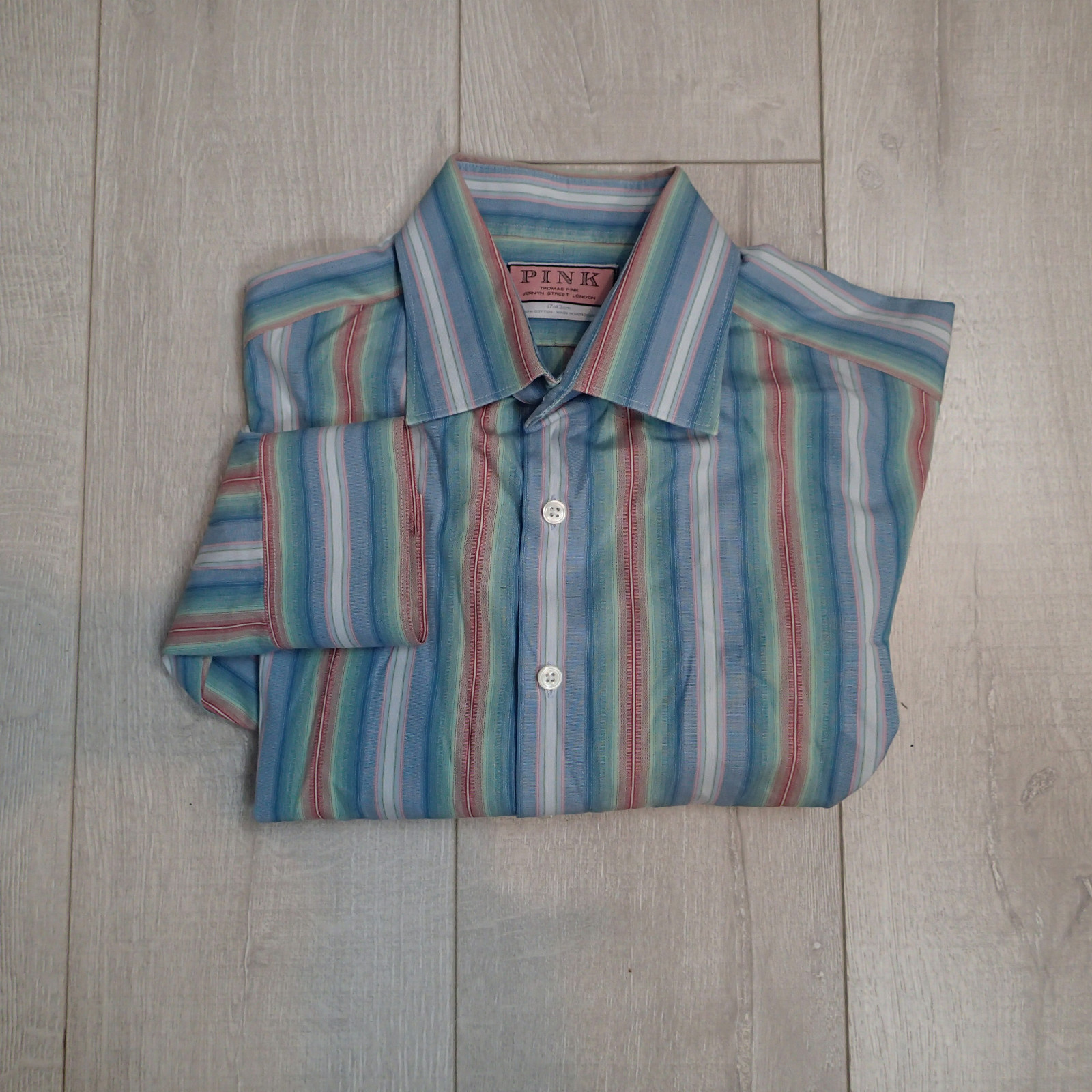 THOMAS MULTI COLOR STRIPED SHIRT – 17/43cm. – SHIRTS – DRESS SHIRTS i9