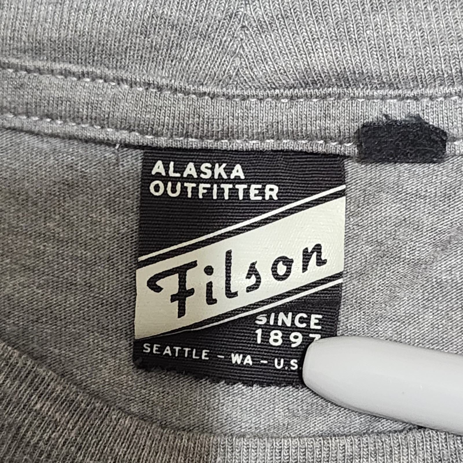 Filson Smokey The Bear Men's XL Grey Shirt Prevent Forest Fires Alaska Outfitter gallery