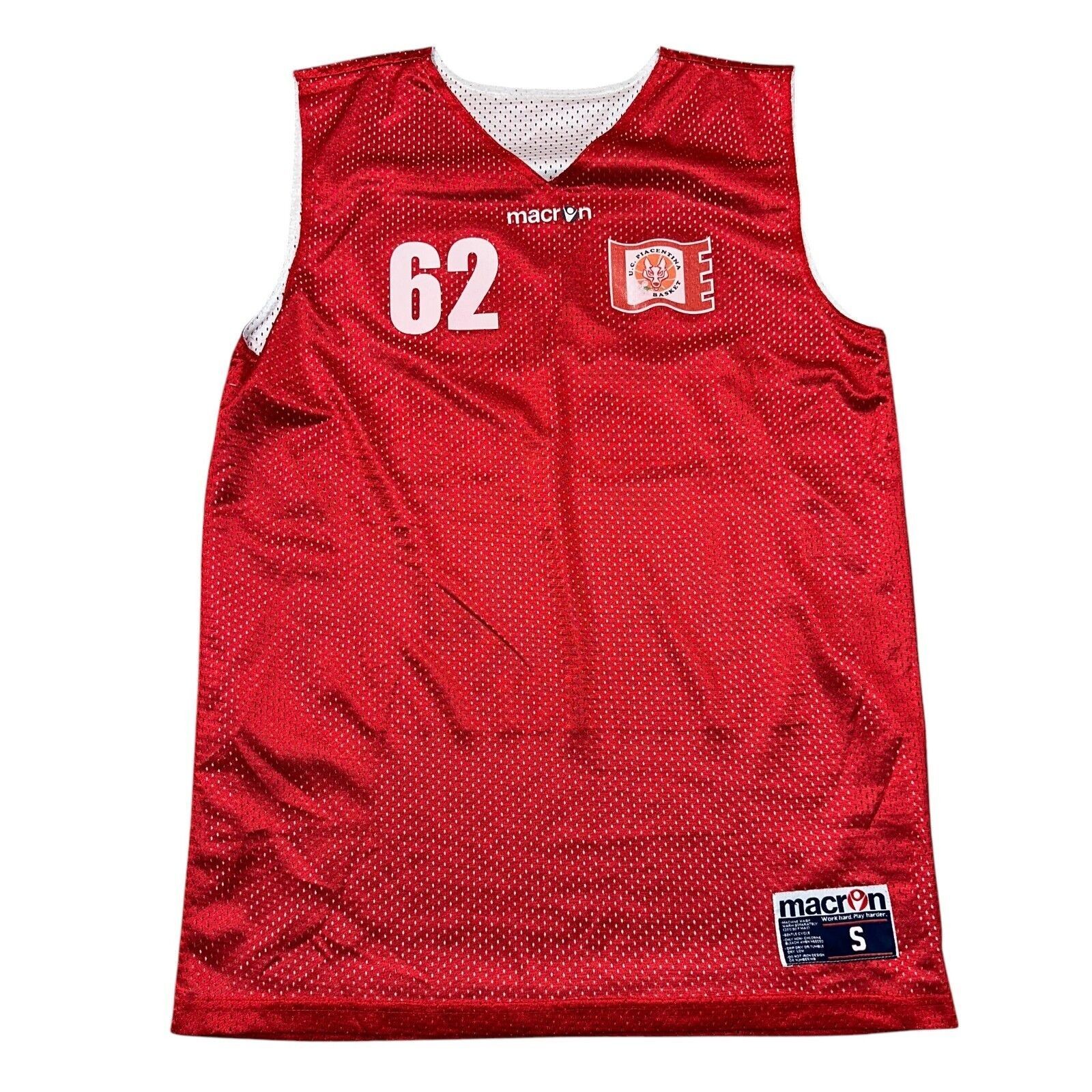Macron U C Piancentina Basketball Jersey Vest Retro Y2K Multicoloured Mens Small gallery