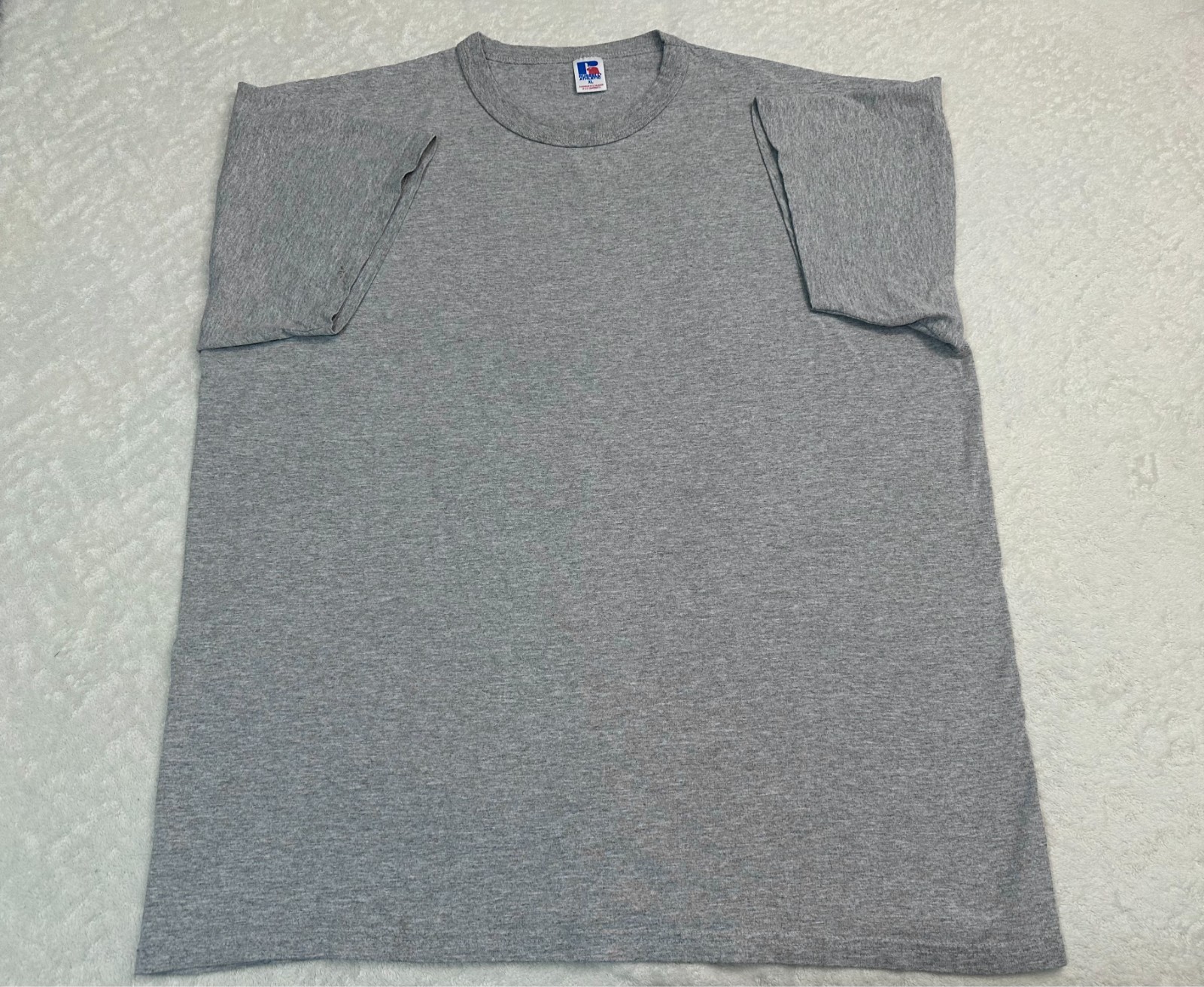 Vintage 1980s 80s 90s 1990s Russell Athletic Blank Basic Heavyweight T-Shirt, XL gallery