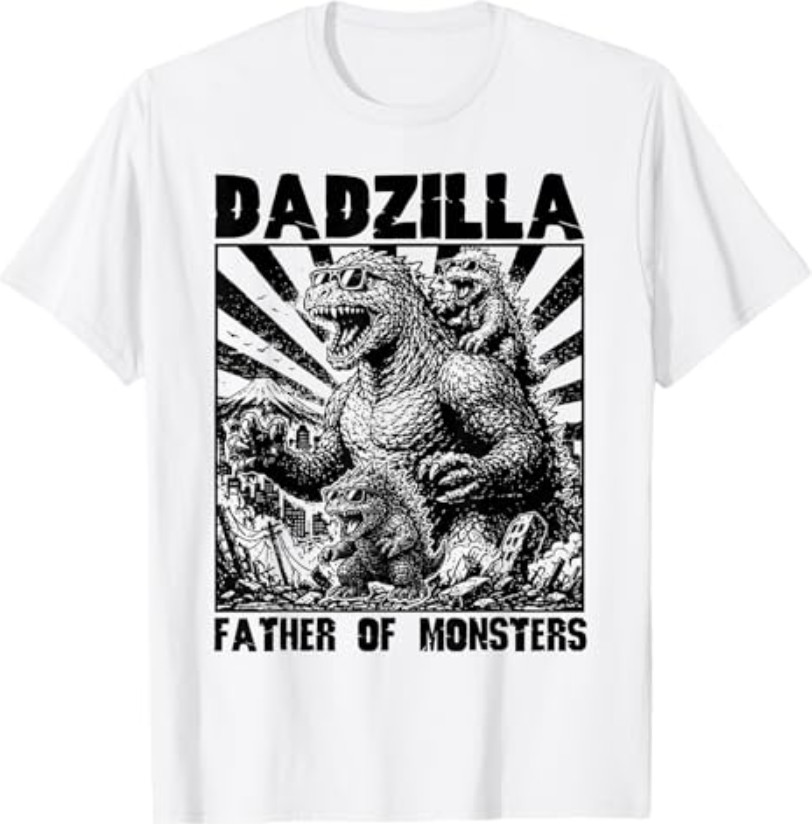 Dadzilla Father of Monsters Funny Dad T-Shirt gallery