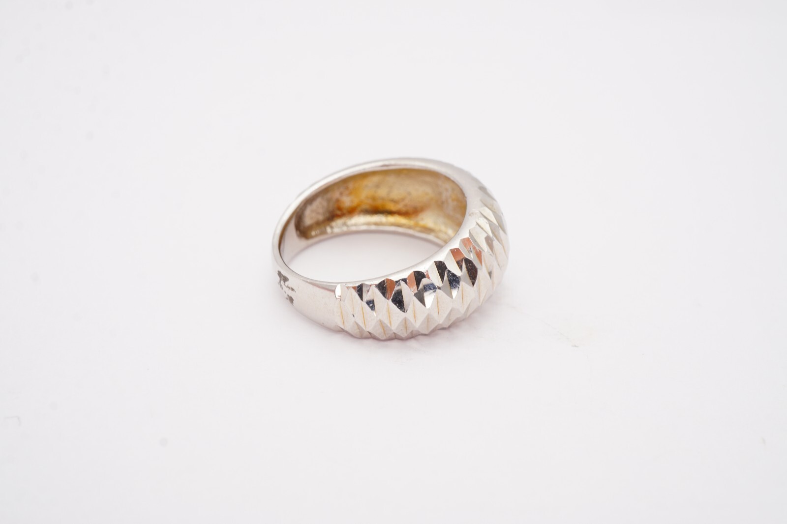 Sterling Silver 925 Ring Size 7 Textured U8