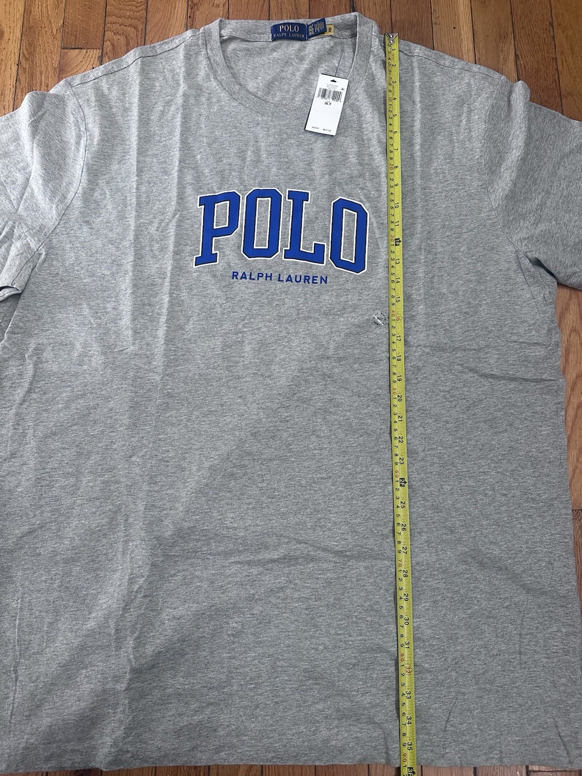 NWT Polo Ralph Lauren 3LT 3XL Tall Logo Basic Cotton Tee Tshirt Grey gallery