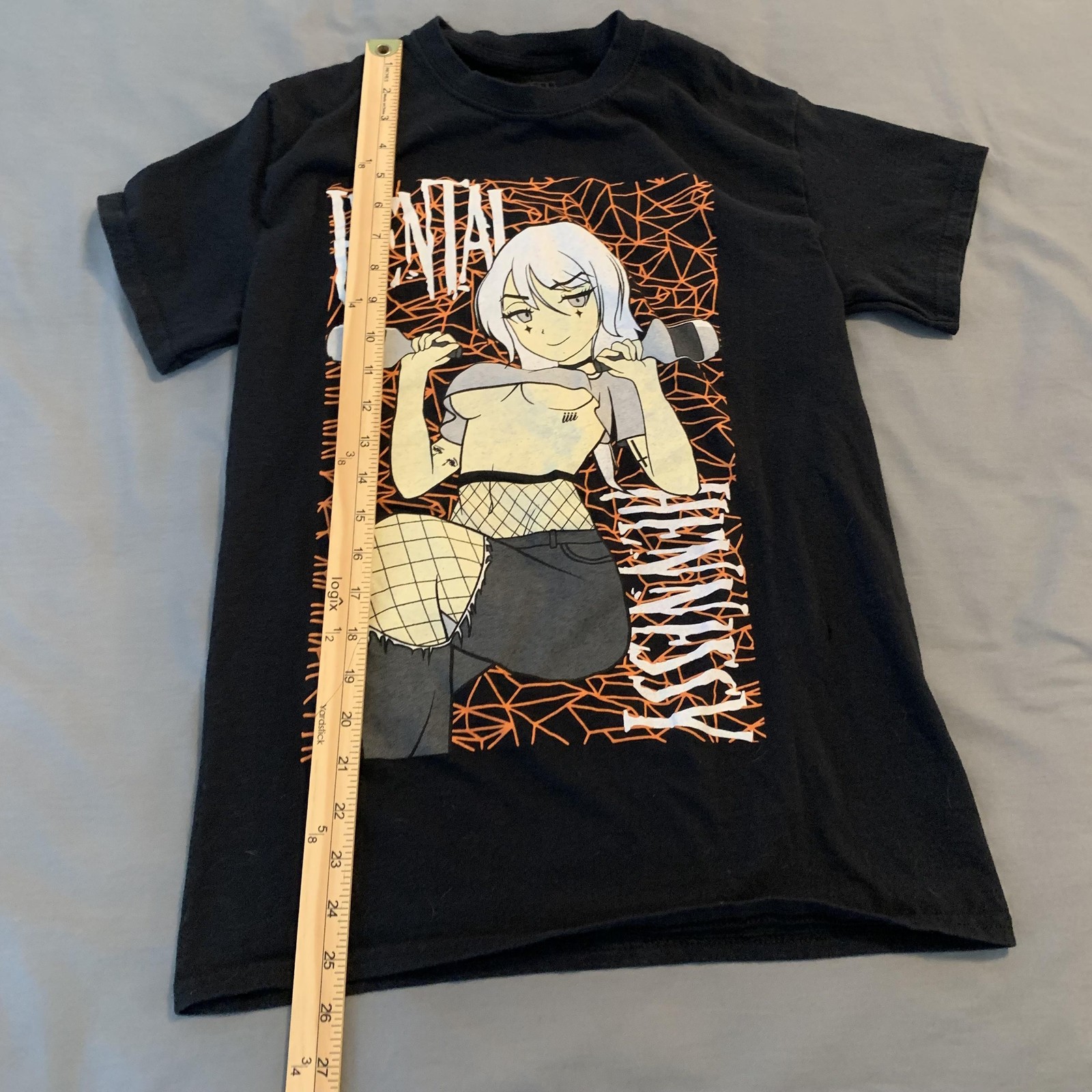 Hentai Anime Shirt Mens Small Black Waifu Graphic Tee 2021 Streetwear Manga gallery
