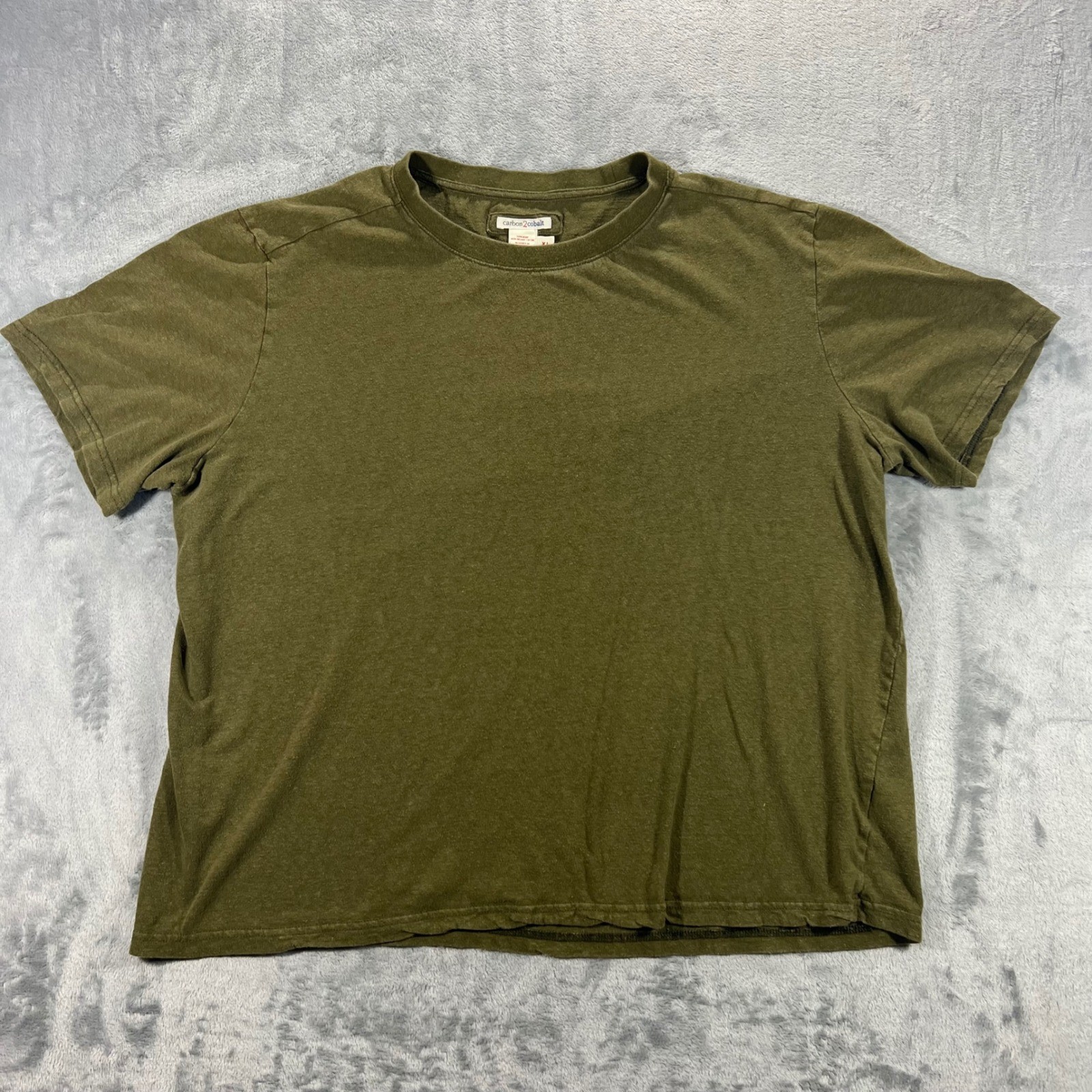 Carbon2Cobalt T Shirt Mens XL Olive Green Hemp Organic Cotton Casual Comfy Eco gallery