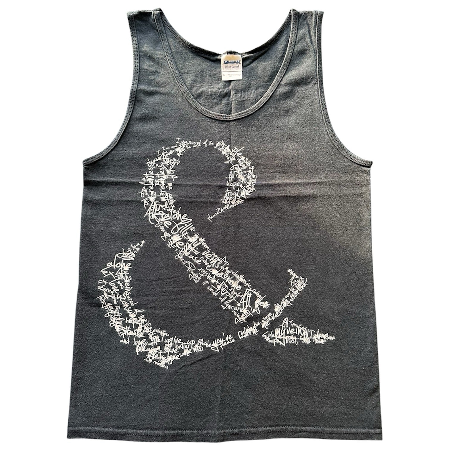 Gildan Ultra Cotton Of Mice & Men Band Graphic Gray Tank Top Scoop Neck S gallery