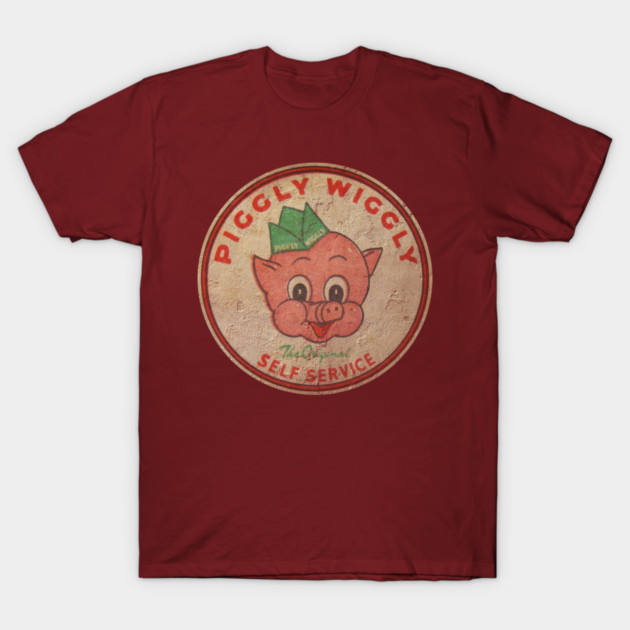 Retro Piggly Wiggly Style T-Shirt Vintage Pig Grocery Store Fan Gift Unisex Tee gallery