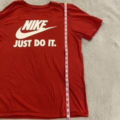 Nike Tee Red Men’s Active Wear Just Do It Swoosh Athletic Workout Gym T-Shirt