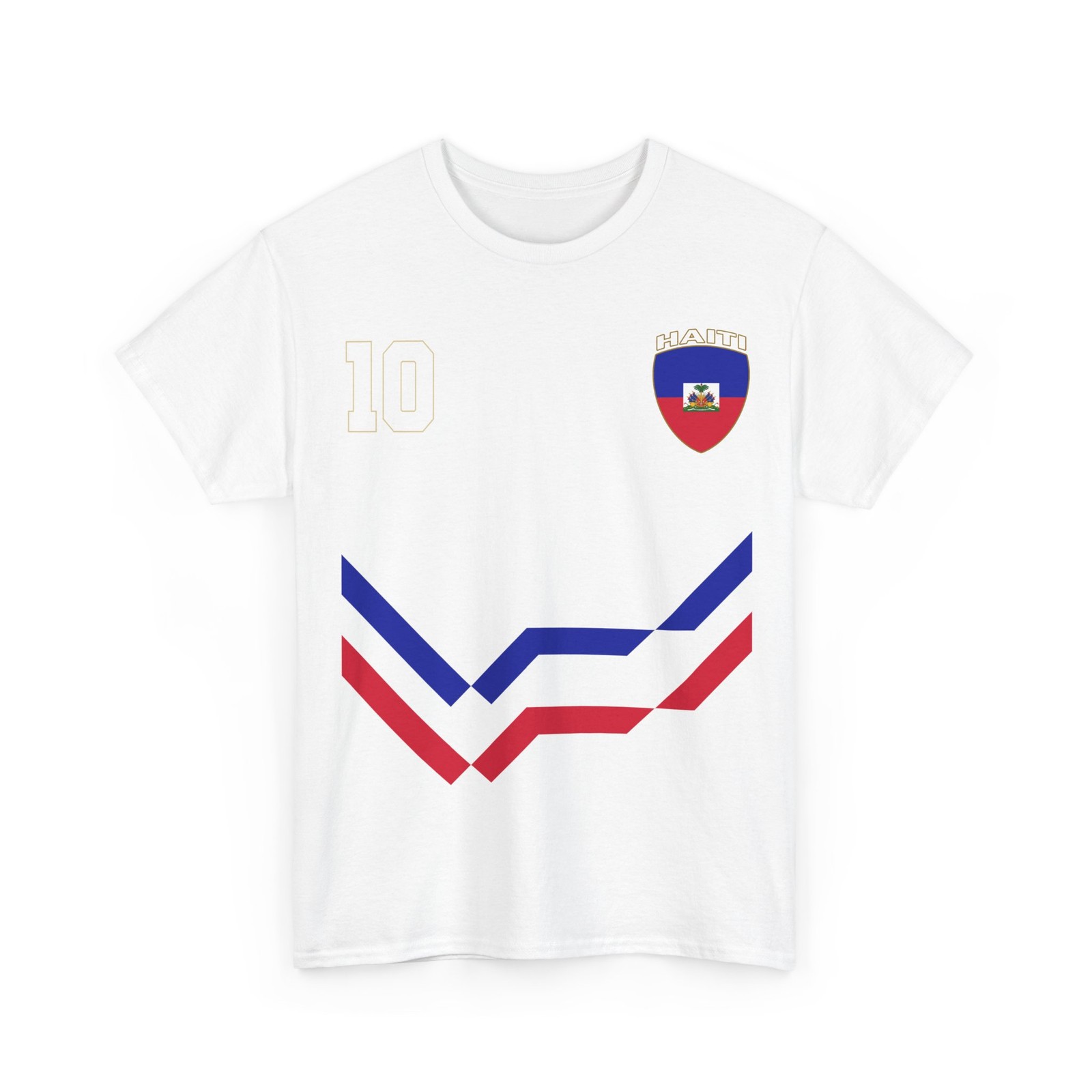 Haiti Soccer Shirt, Haiti Number 10 Soccer Jersey Style Shirt