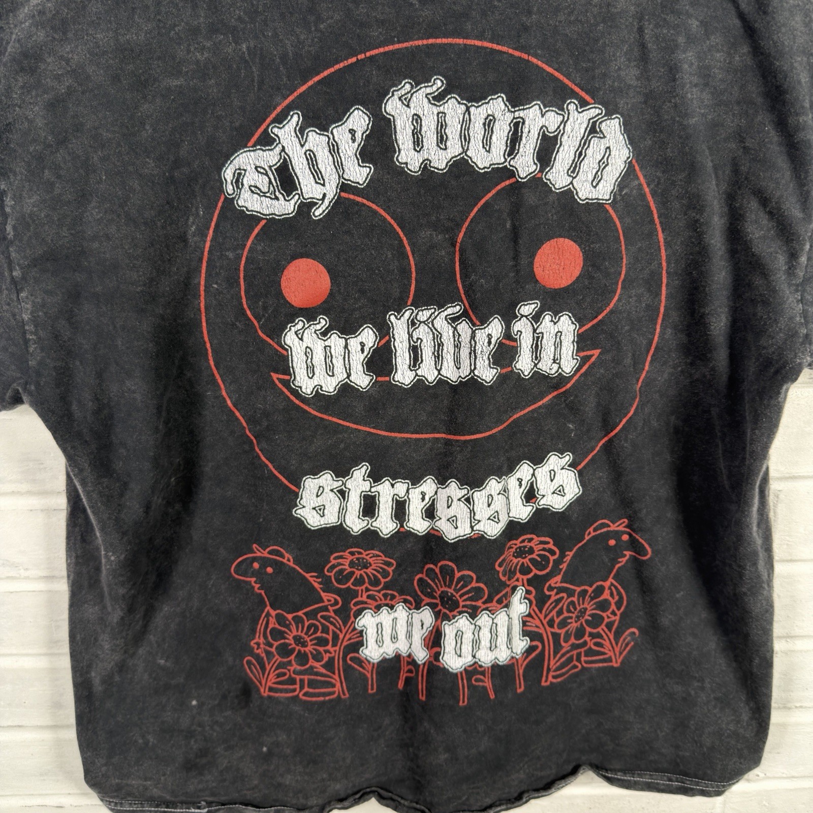 Smiling Friends Charlie Two Sided T Shirt Men Size XL Black Distressed Graphic gallery