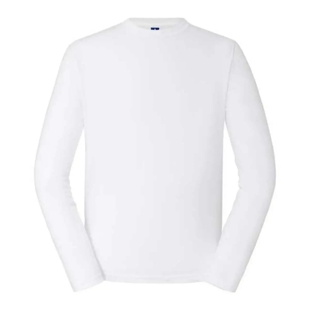 RUSSELL MEN’S CLASSIC LONGSLEEVE Long Sleeve T-Shirt Men 100% Cotton Crew Neck