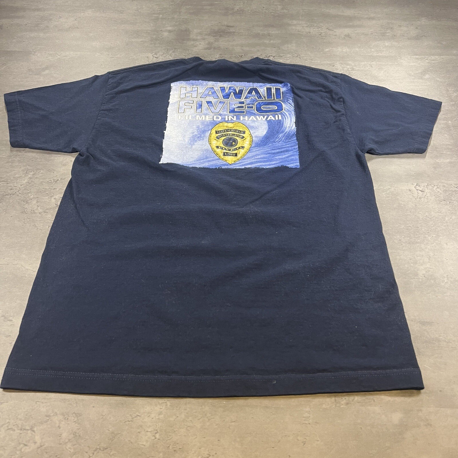 Hawaii Five O Shirt Adult L Blue TV Show Promo Crime Murder Mystery Police Drama gallery