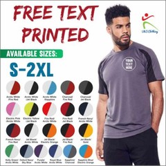 Personalised Custom Printed AWDis Contrast Cool T-Shirt Sports Polyester Tee TOP