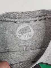 White Label Graphics Mens Large Gray Cotton T-shirt