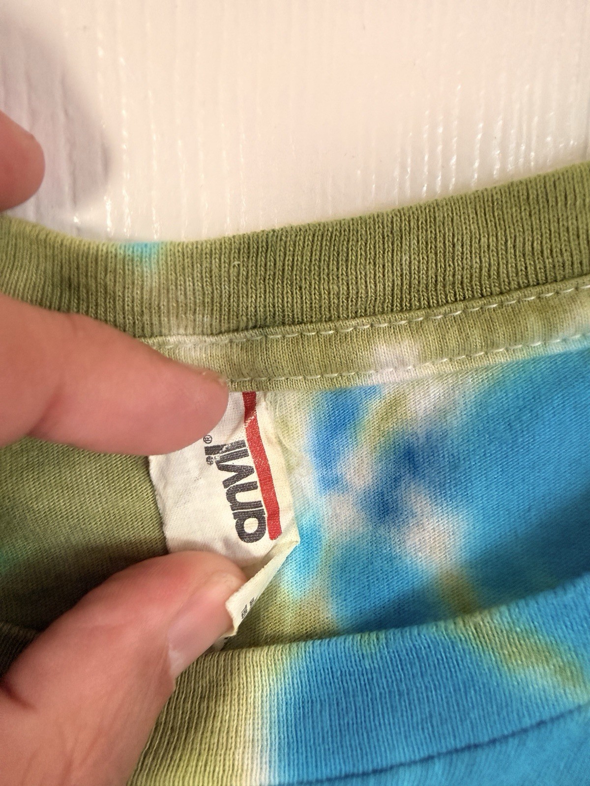 Anvil Men's XL Blue Green Tie-Dye Crew Neck Short Sleeve Hot Rods by Boyd Tee gallery