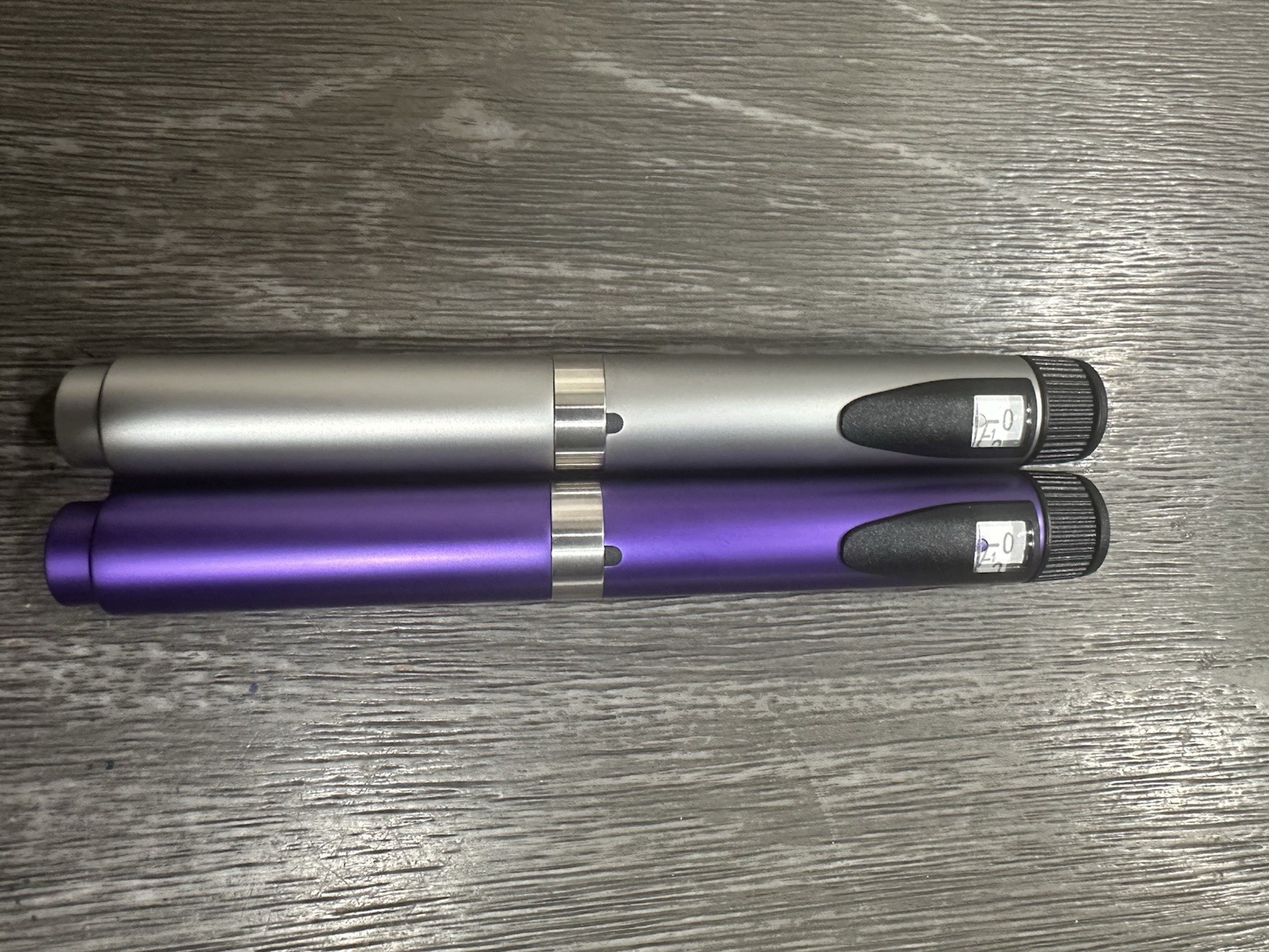 2 V2 Reusable Peptide Pens (Purple and Silver) Pack With 5 Cartridges