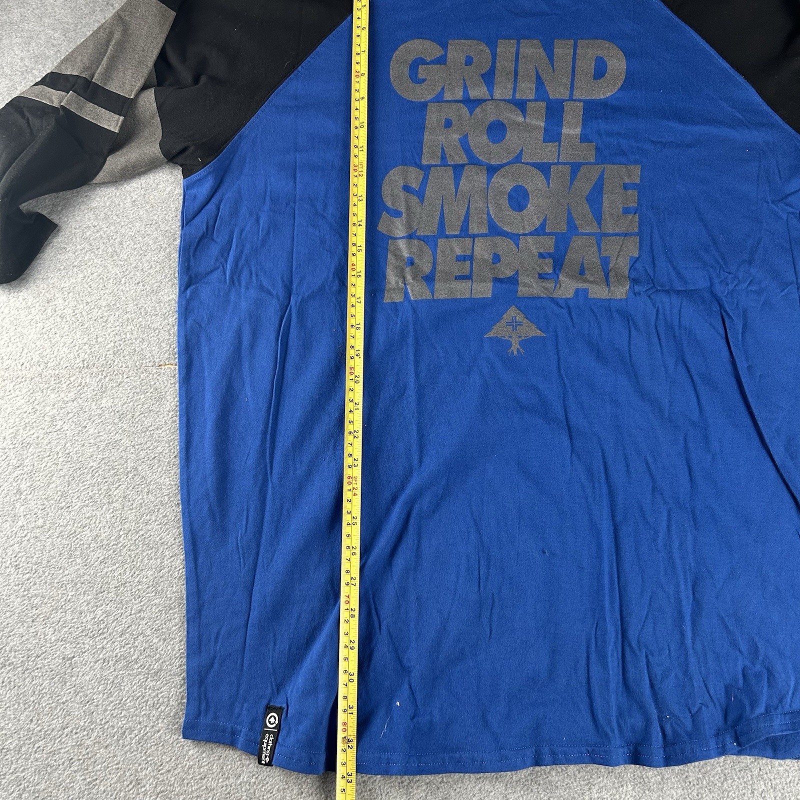 3XL Men's Grindraglnbasballt-Shirt, a royal blue and black 3/4 sleeve NWT gallery