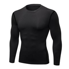 1Pcs Men’S Long-Sleeved Thermal Underwear Male Thin Tight Fitting Fast Dry Elast