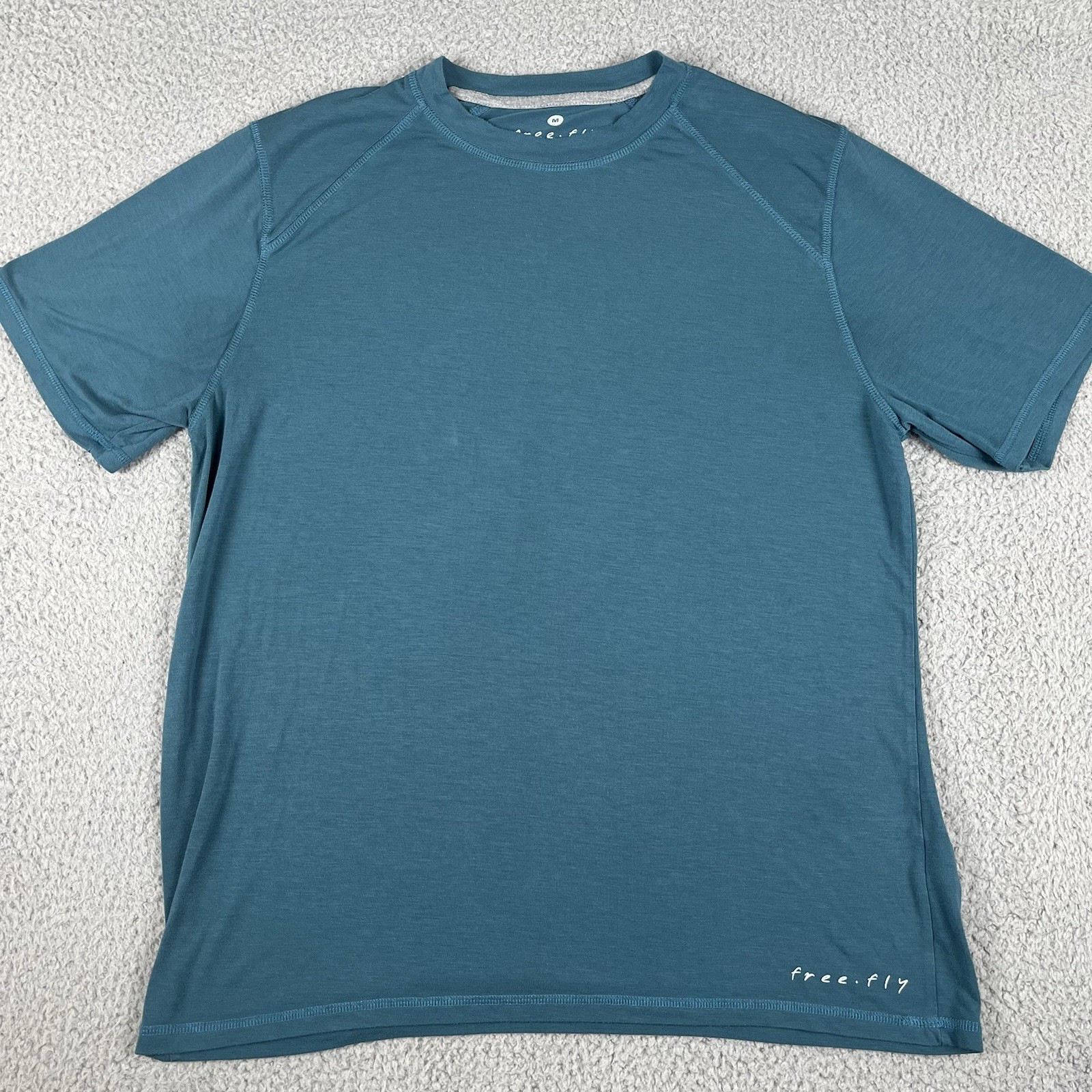 Free Fly Shirt Men Medium Green Bamboo Performance Pocket Crew Neck Short Sleeve gallery