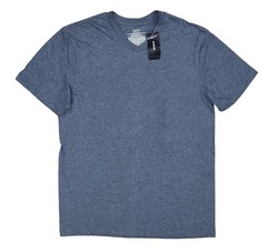 Alfani V-Neck Short Sleeve Heathered Men’s Fashion T-Shirt Small NWT Navy