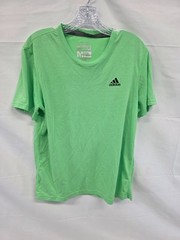 Adidas Ultimate Tee Mens Medium Green Climalite Short Sleeve Logo Athletic Shirt