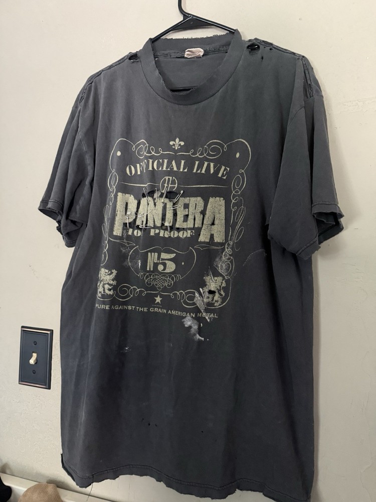 Smoked out thrashed Pantera Vintage 1997 101 Proof Tour tee Size XL faded