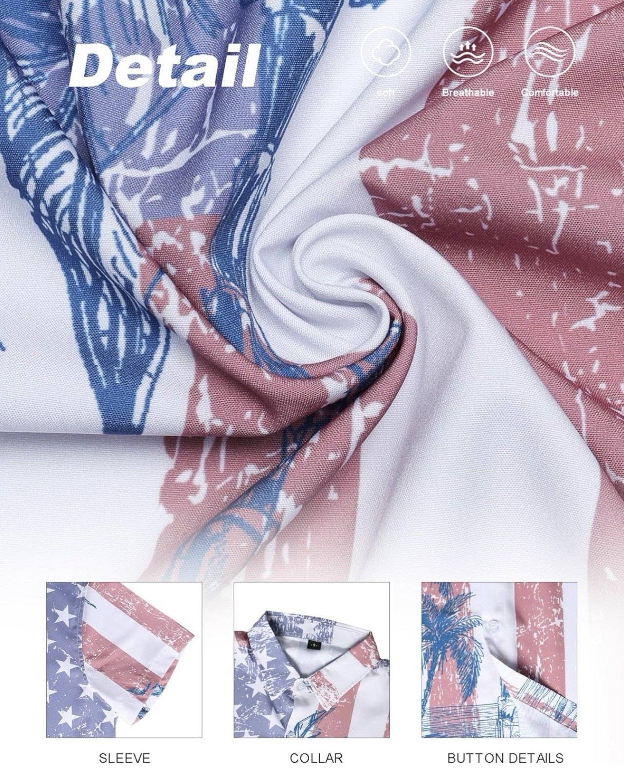 Mens American Shirt Short Sleeve Button Down gallery