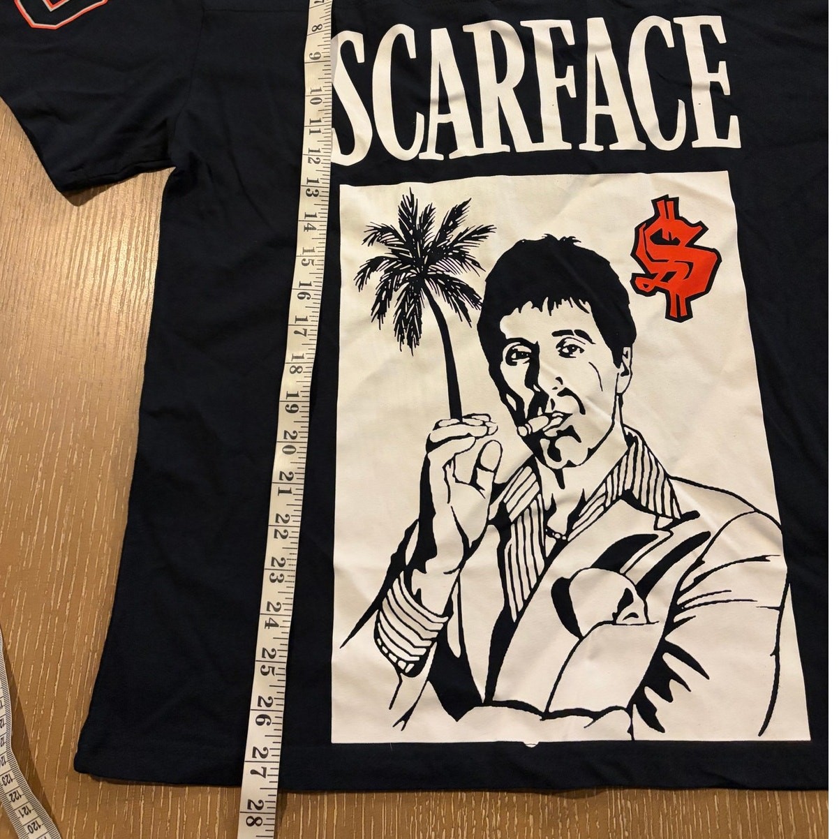 Scarface Tony Montana Miami Jersey Style Graphic T-Shirt Black Red Men's M gallery