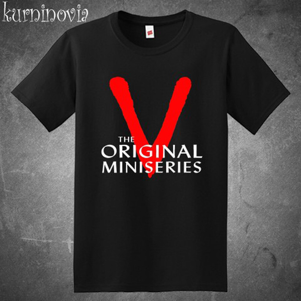V The Original 1983 Miniseries TV Series Men’s Black Size S to 5XL