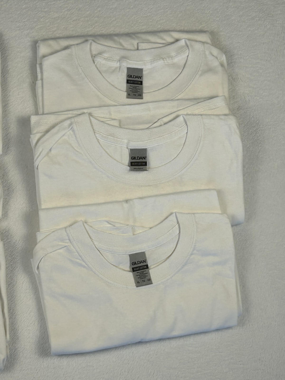 6PACK Gildan Solid White Heavy Cotton Short Sleeve Blank Tee Shirt Sz_XL gallery