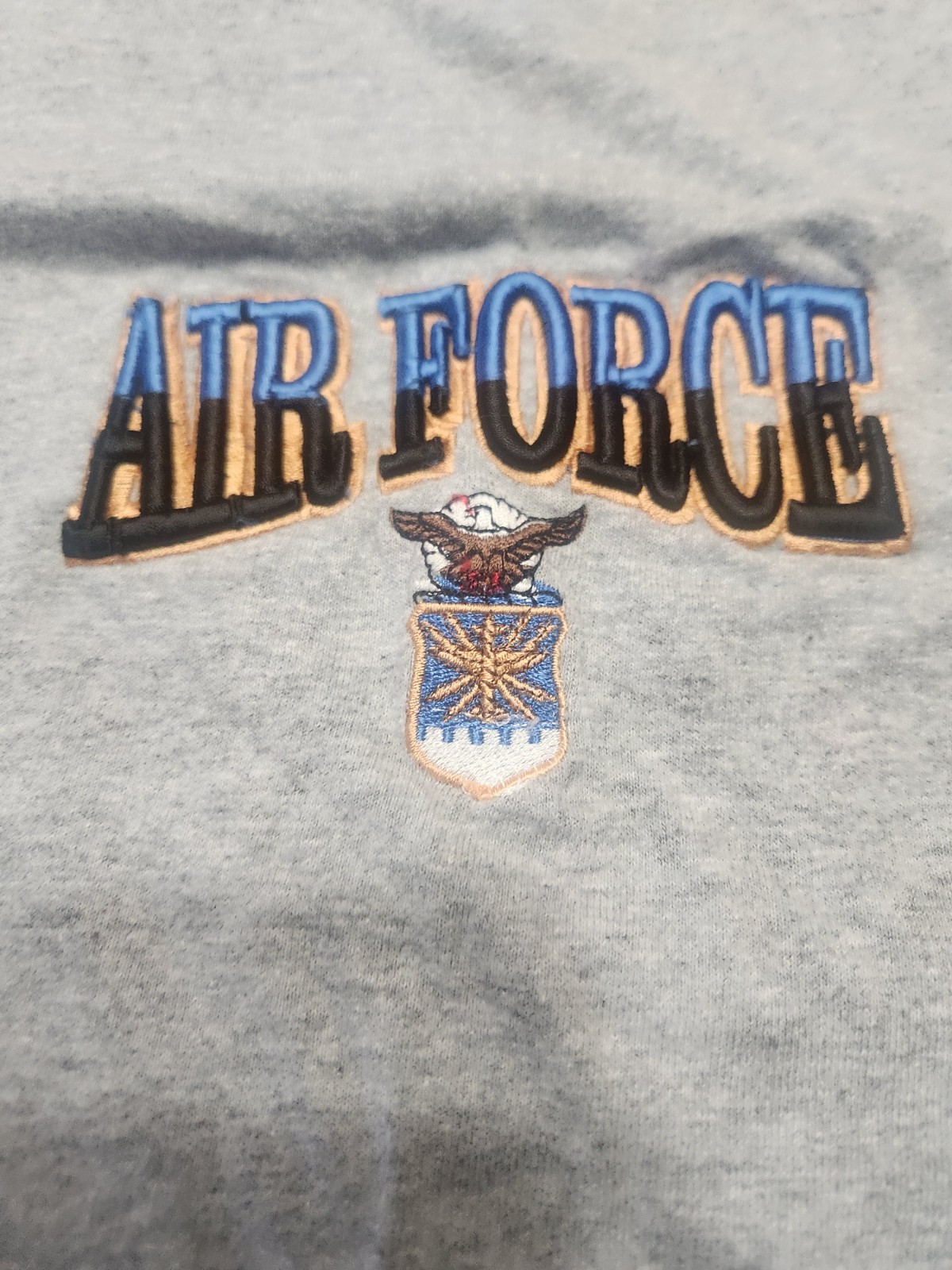Embroirdered Air Force Grey Tshirt Size Unknown gallery