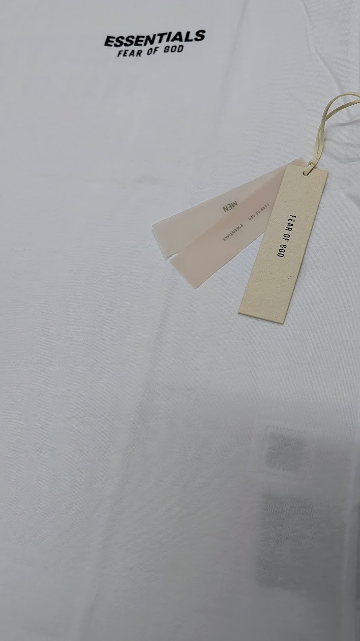 Fear of God Essentials Classic Tee 'Bright White' S Size Oversized T-Shirt SS25 gallery