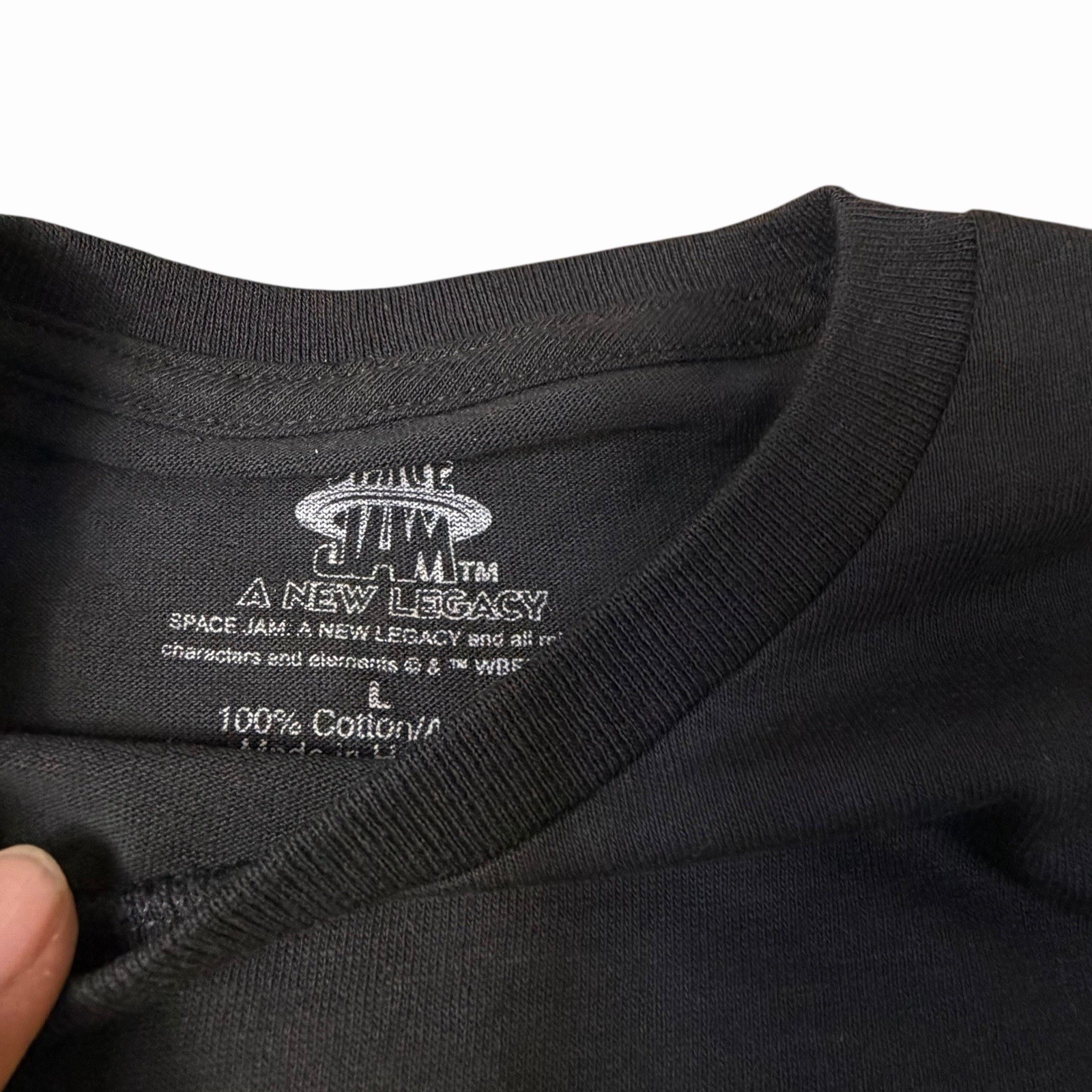 SPACE JAM New Legacy Black Large T-Shirt Bugs Taz Daffy Marvin Tune Squad NEW gallery