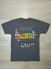 DC Comics Originals The Periodic Table of Super Heroes Grey Graphics T-Shirt