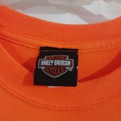 Harley Davidson Long Sleeve T-Shirt Orange 3XL Bayou Country Houma Louisiana
