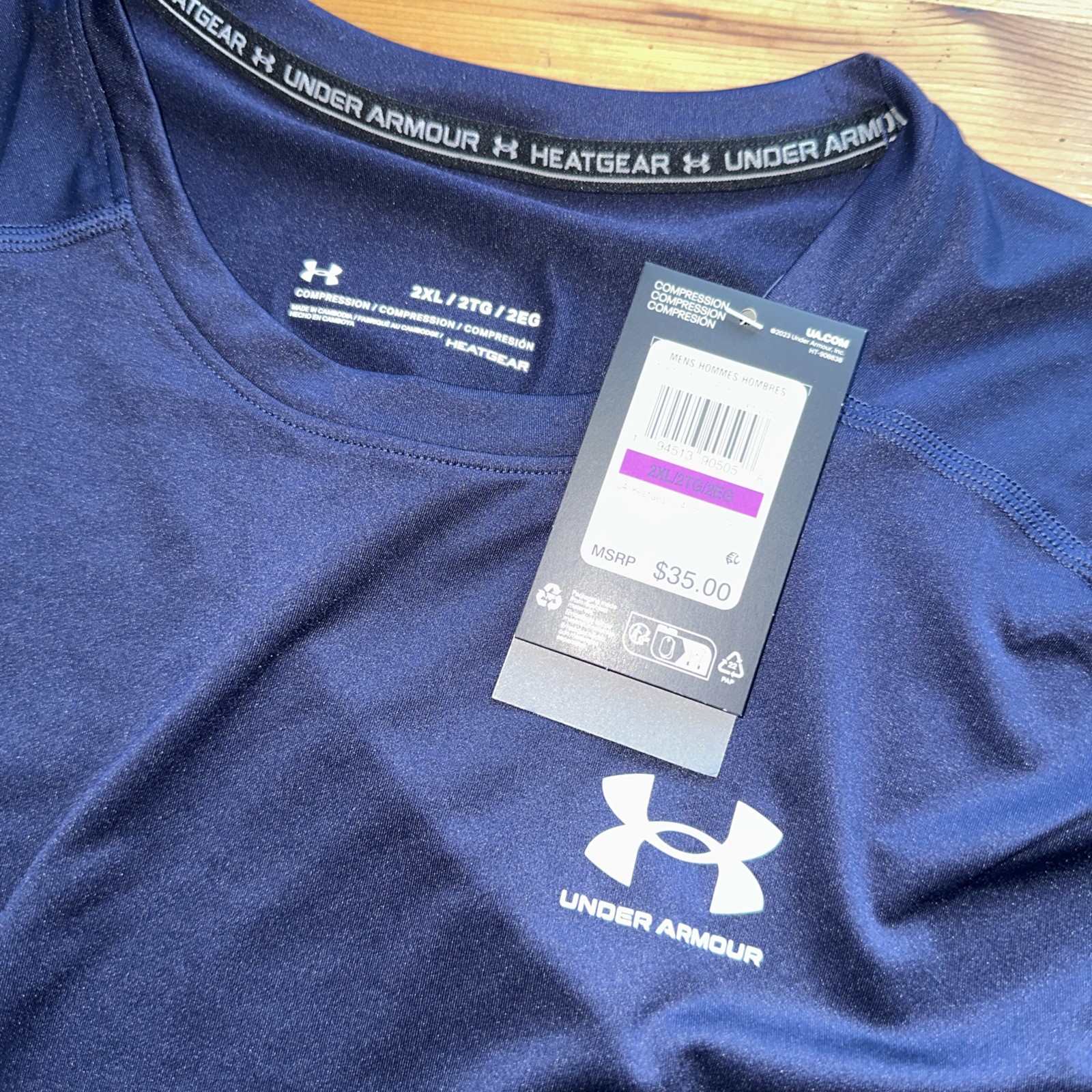 Under Armour HeatGear Compression Long Sleeve Athletic Shirt Size 2 XL 1361524 gallery