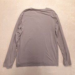 William Rast Mens Long Sleeve Lightweight Henley Large Gray Modal Cotton Spandex