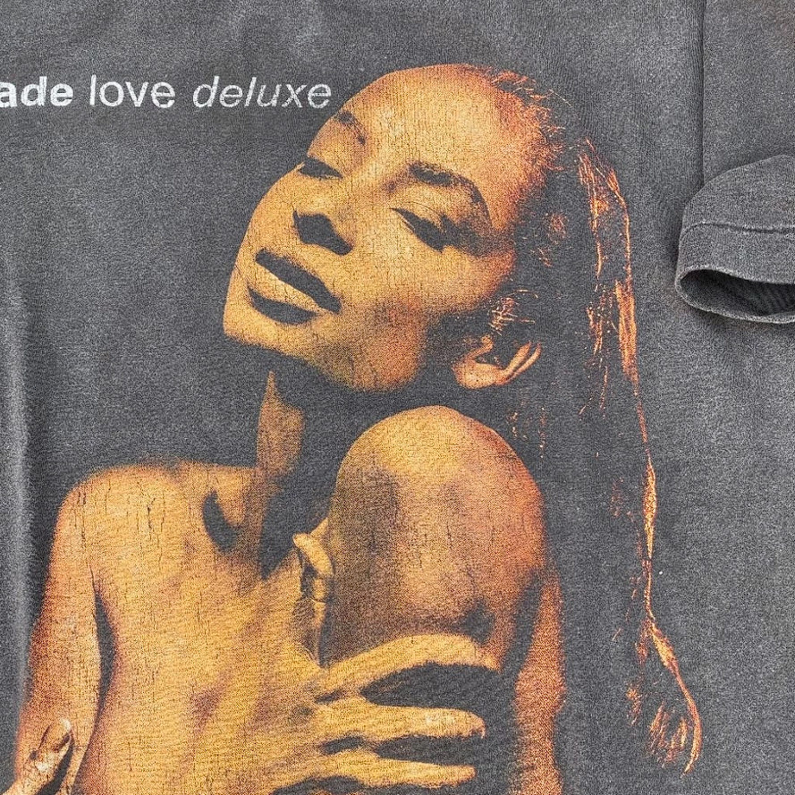 Vintage SADE T shirt XL LOVE DELUXE Summer Tour 1993 Black Faded Modern REPRINT gallery