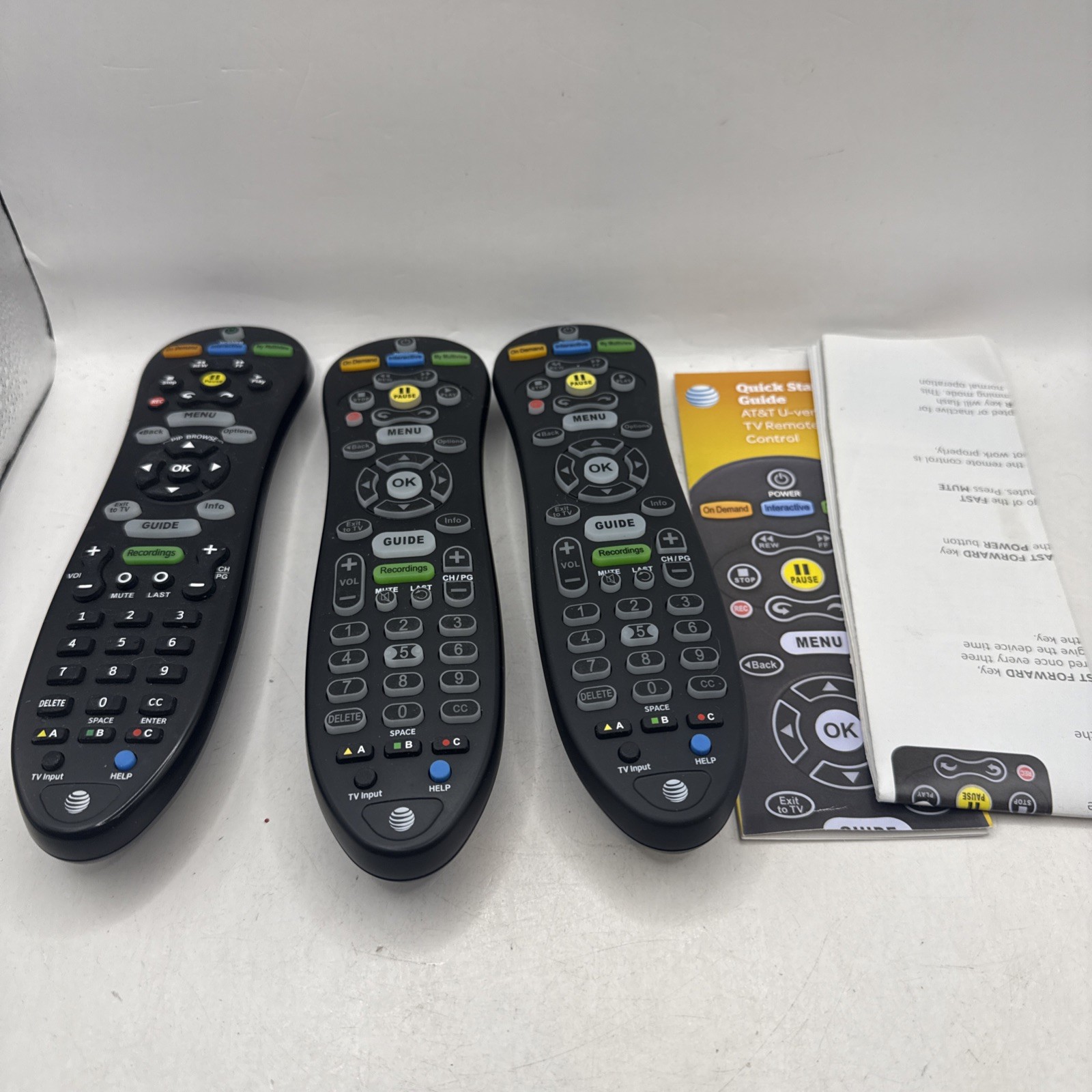 AT&T Remotes 2 S30-S1B and 1 S20-S1A With Manual Tested Clean