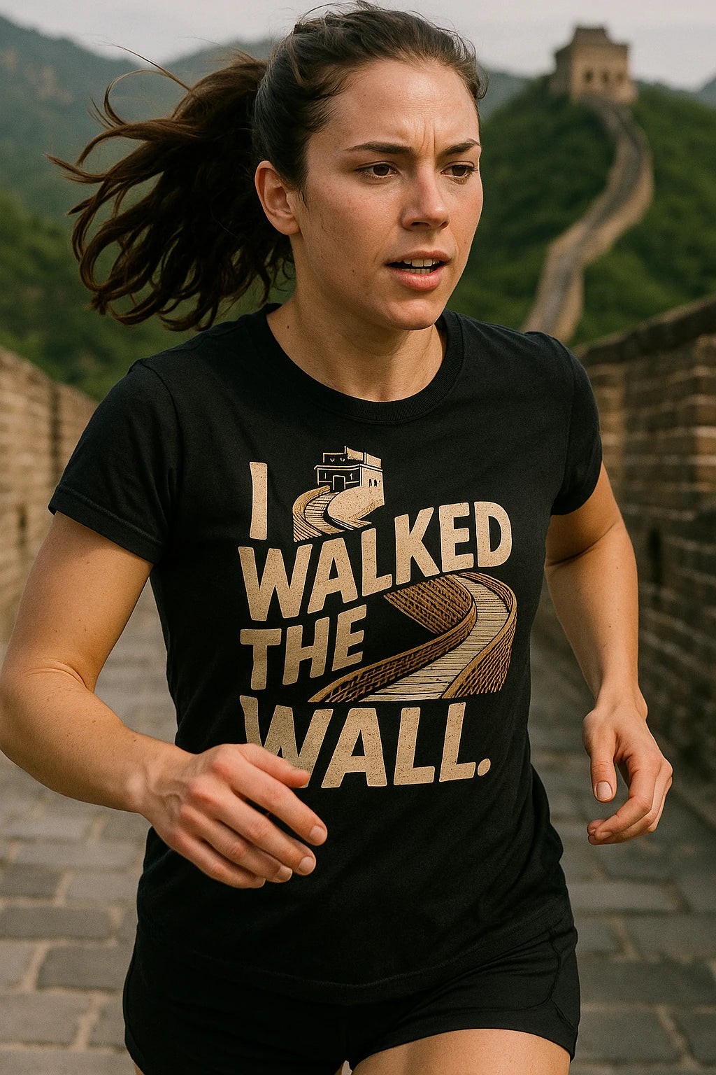 The Great Wall Of China Shirts - "I Walked the Wall." Graphic Tee gallery