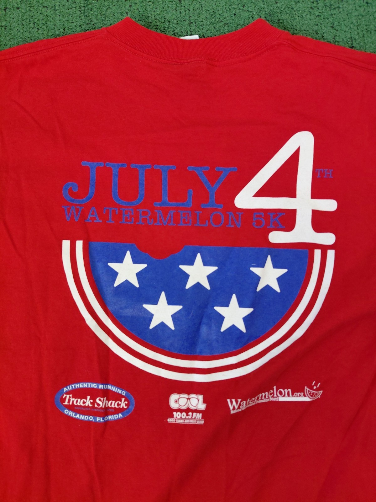 VINTAGE 2004 July 4th Watermelon 5k Race Running Y2K Red T Shirt Sz Large gallery